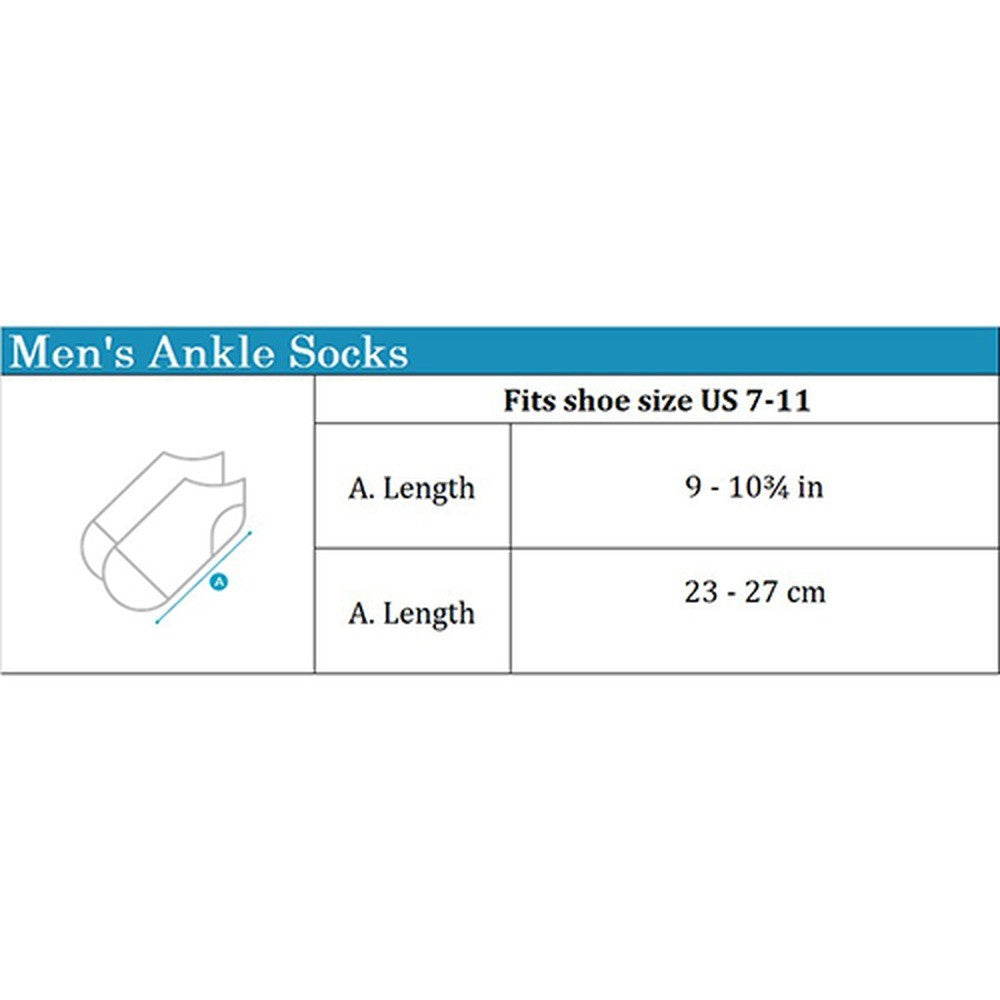 Men's 3prs Casual Ankle Socks | Cotton Spandex | HMS639904
