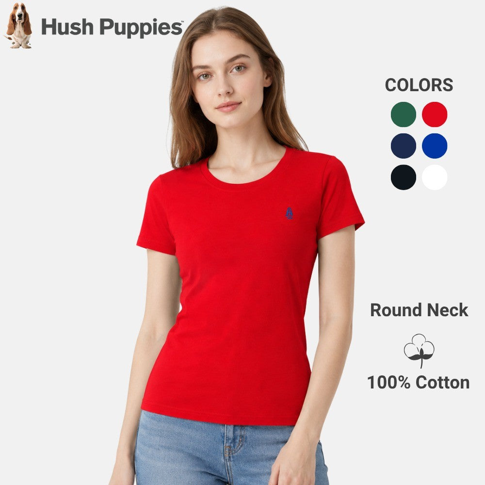 Women's Round Neck Basic Tee | 100% Cotton | HLT619865