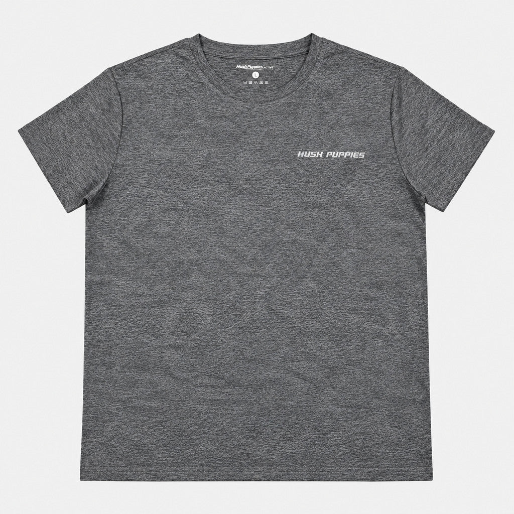Men's Round Neck Heather Active Tee | Quick Dry | HMT651015