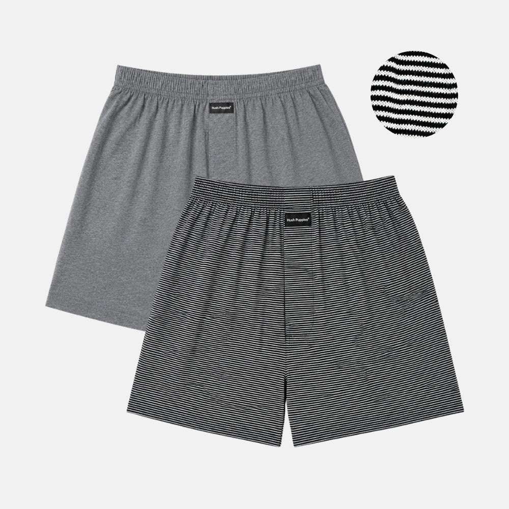 Men's 2pcs Knit Boxer Shorts | HMX639858