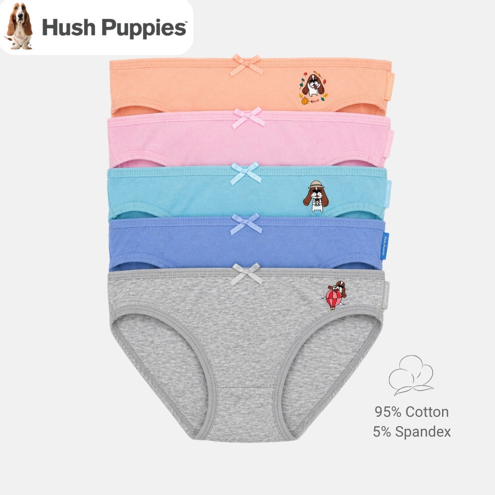 5pcs Girls' Panties | Cotton Spandex | Mini HGU278325