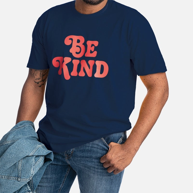 Men's Round Neck Couple Graphic Tee | Cotton Mixed | HMT358762