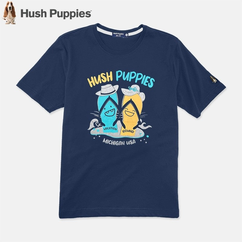 Men's Round Neck Couple Graphic Tee | Cotton Mixed | HMT358764