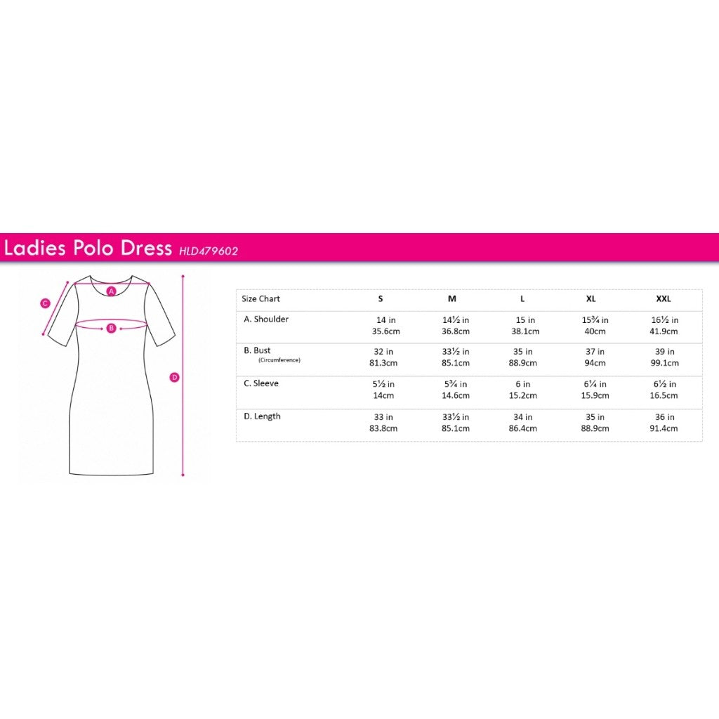 Ladies' Badges Polo Dress | 100% Cotton | HLD479602