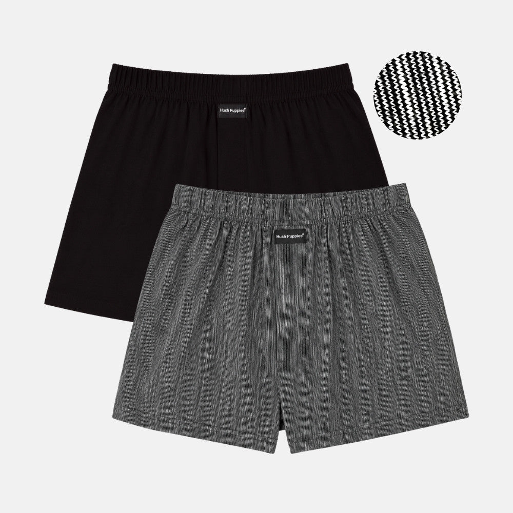 Men's 2pcs Knit Boxer Shorts | HMX639858