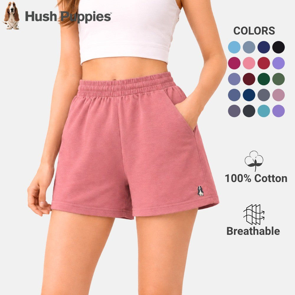 Ladies' Easy Shorts Solid | 100% Cotton | HLM609867