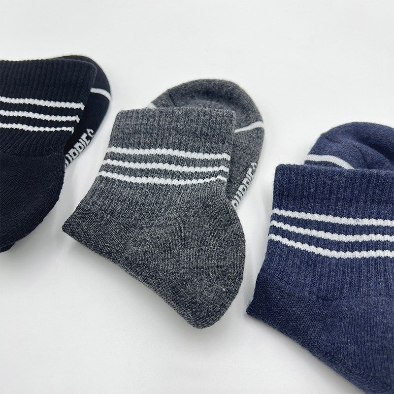 3prs Men Sporty Half Terry Quarter Socks | HMS479557