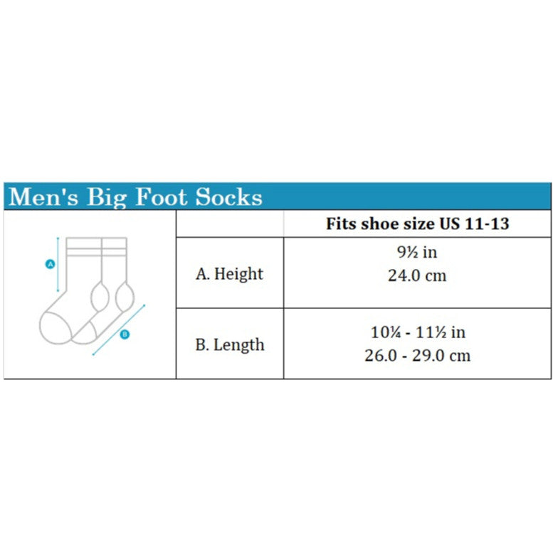 Men's 3prs Full Length Big Foot Socks | Cotton Elastane | HMS359846