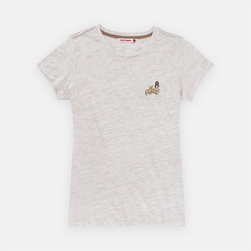 Ladies' Round Neck Basic Tee With Embroidery | HLT308650AS1