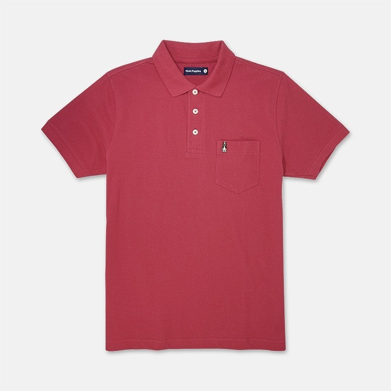 Men's Knit Basic Polo With Embroidery on Pocket | 100% Cotton | HMP601364