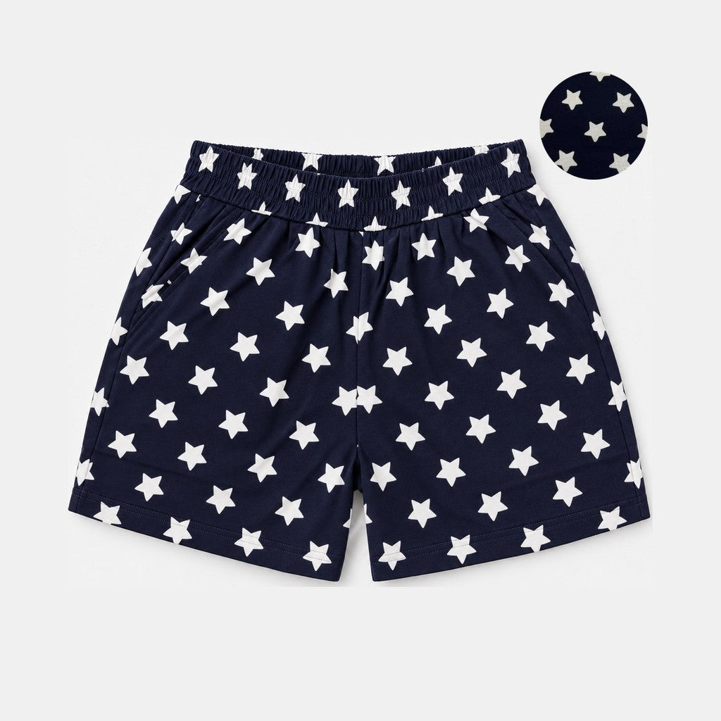 Women's Printed Easy Shorts | 100% Cotton | HLM639908