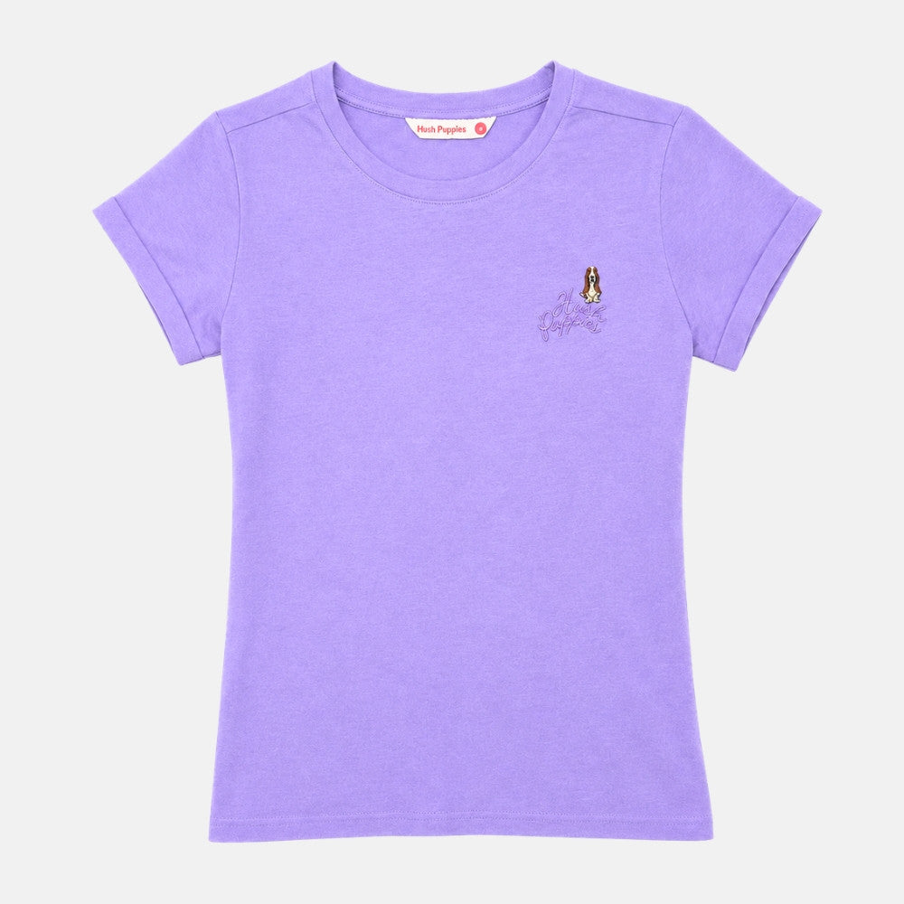 Ladies' Round Neck Basic Tee With Embroidery | A Line | HLT409441