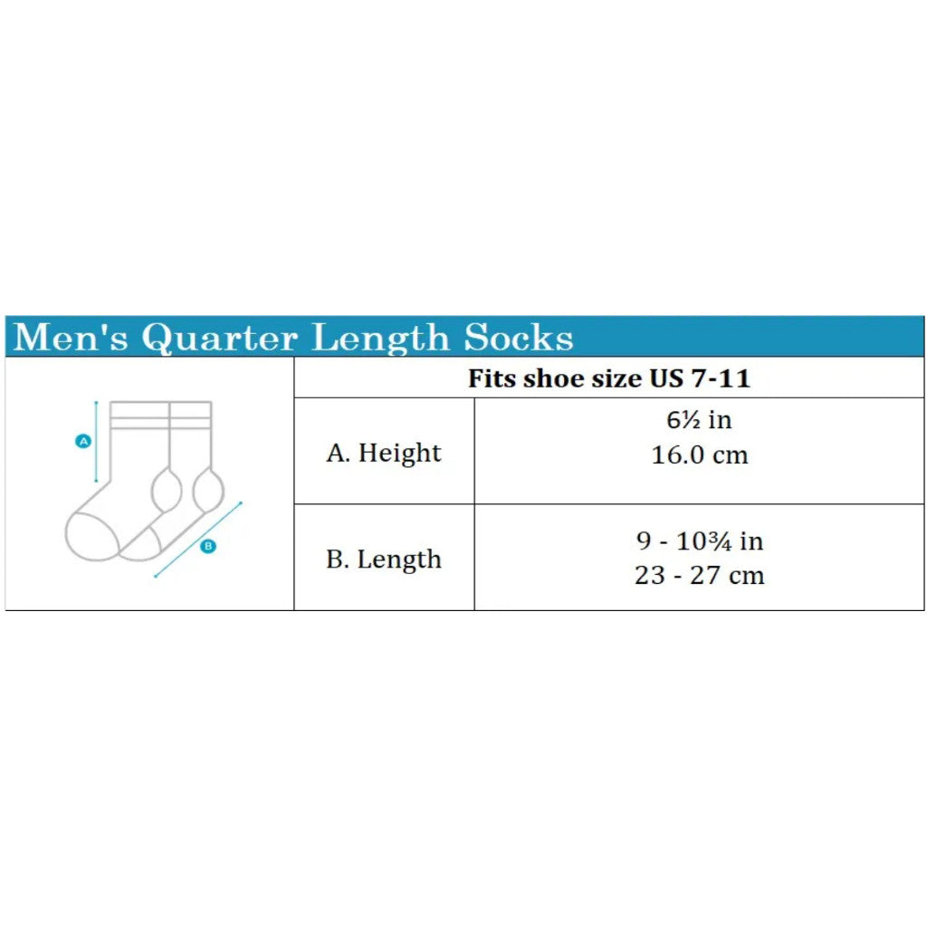 3prs Men Sporty Half Terry Quarter Socks | HMS479557