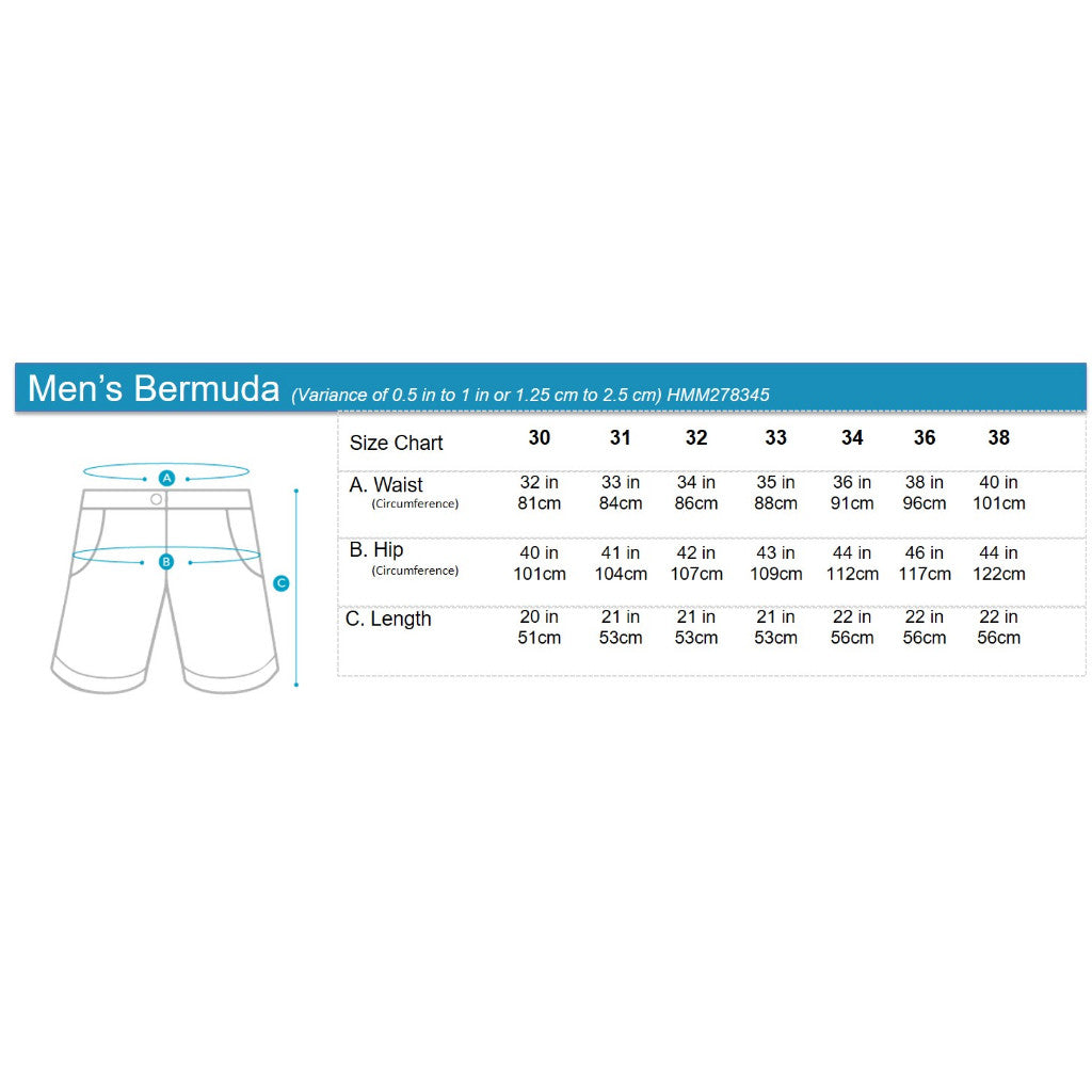 Men's Woven Printed Bermuda | 100% Cotton Twill | HMM278345