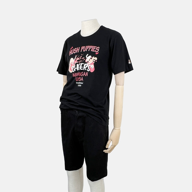 Men's Round Neck Couple Graphic Tee | Cotton Mixed | HMT358776