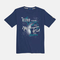 Men's Round Neck Graphic Tee | 100% Cotton | HMT368815