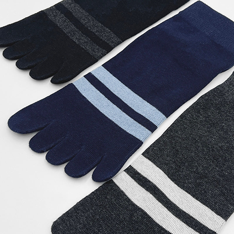 3prs Men Ankle Length Toe Socks | Cotton Elastane | HMS459336