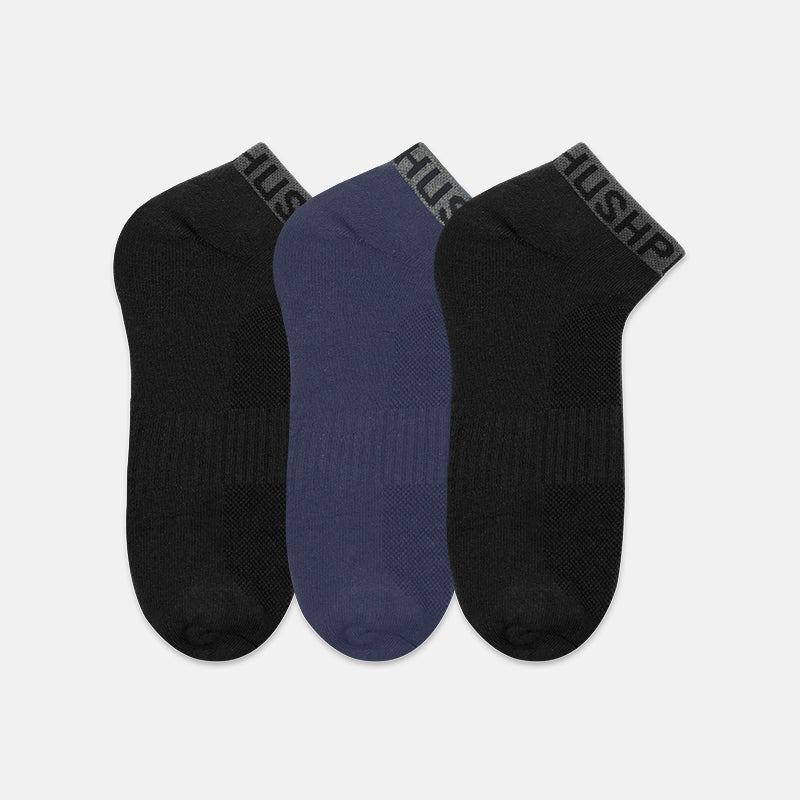 3prs Men Half Terry Ankle Socks | Cotton Elastane | HMS907749