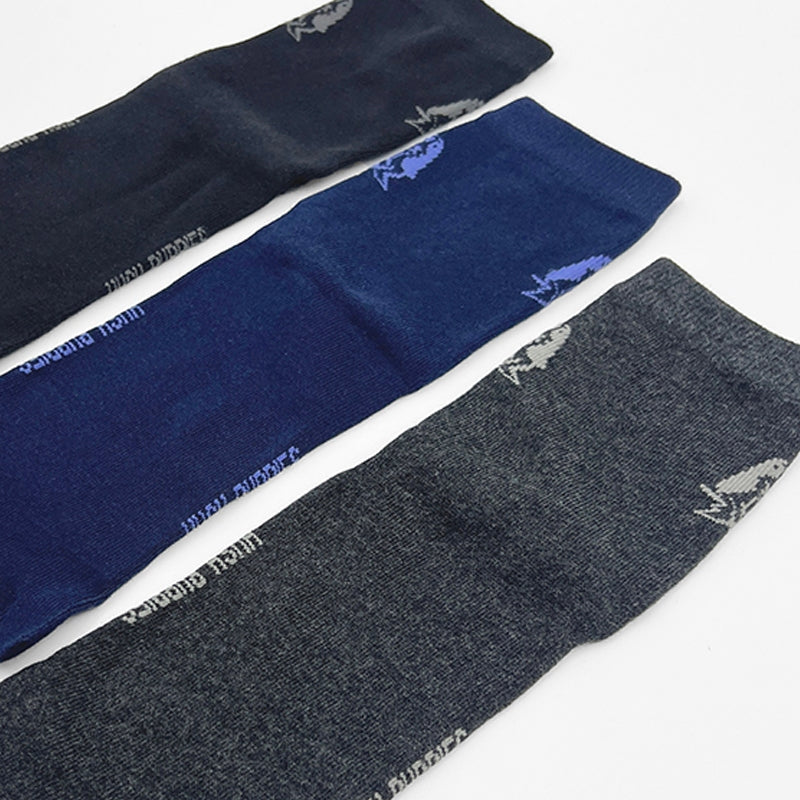3prs Men Full Length Toe Socks | Cotton Elastane | HMS459337