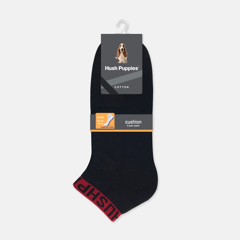 3prs Men Half Terry Ankle Socks | Cotton Elastane | HMS907749
