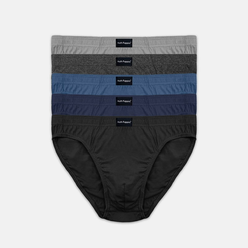 5pcs Men's Briefs | Cotton Jersey | Hipster | HMB679425