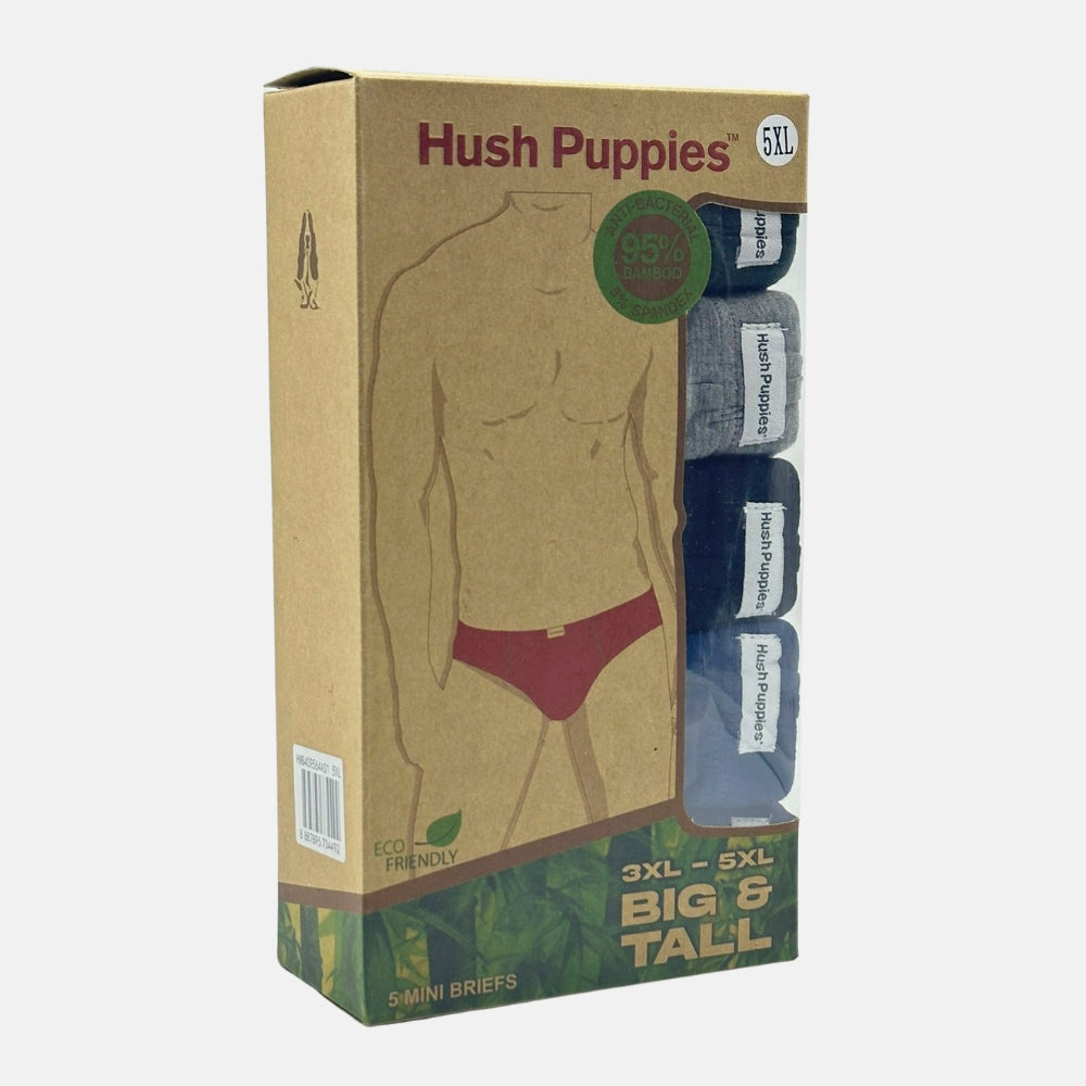 5pcs Men's Big & Tall Briefs | Bamboo Spandex | Mini | HMB409564