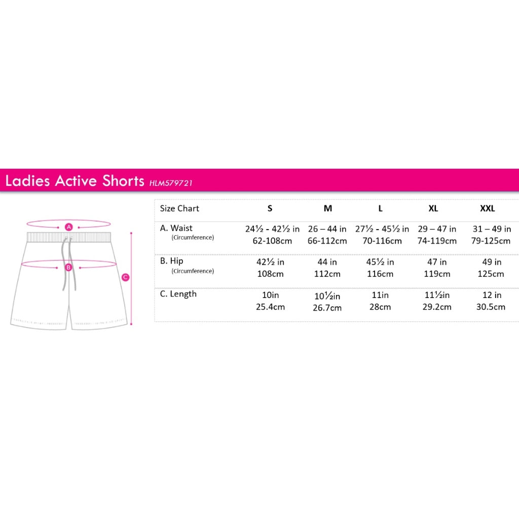 Ladies Active Short | Quick Dry | HLM579721