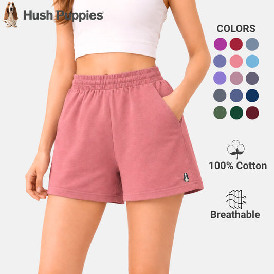 Ladies' Easy Shorts Solid | 100% Cotton | HLM609867