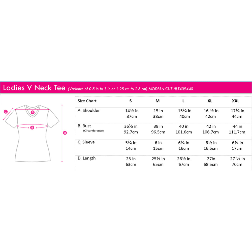 Ladies' V-Neck Tee | 100% Cotton | HLT409440