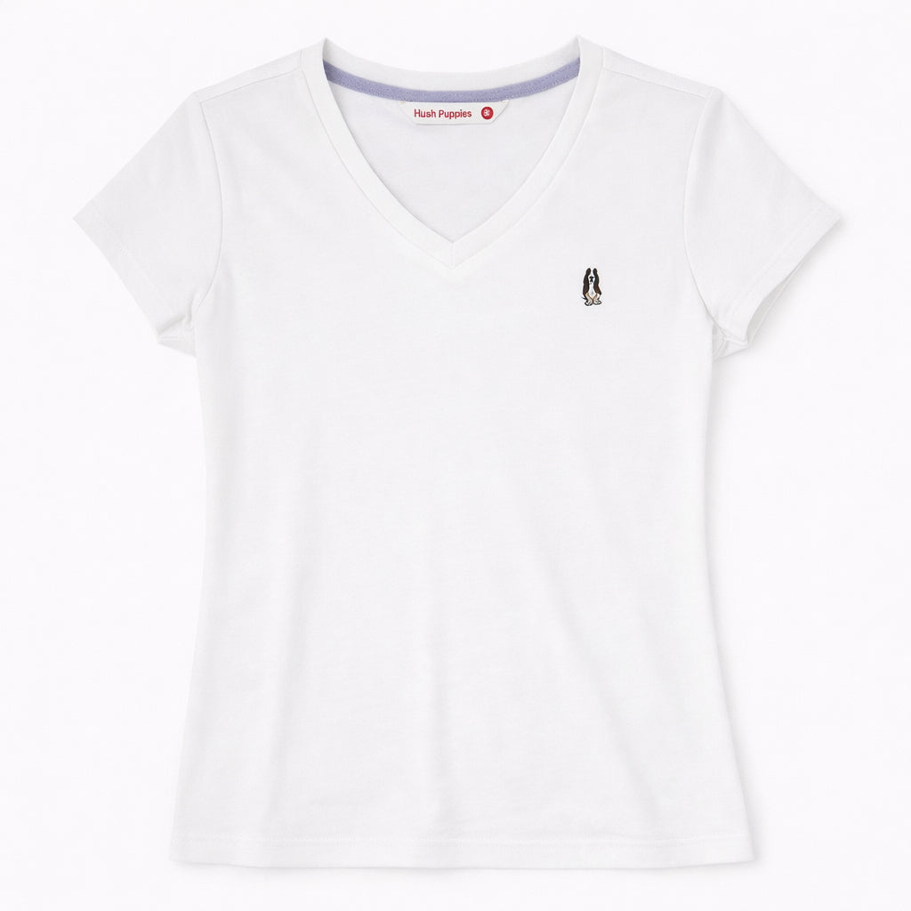 Ladies' V-Neck Tee | 100% Cotton | HLT409440