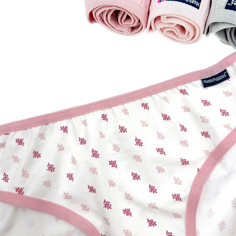 Flower Print Cotton Spandex Mini 5pcs Ladies Panties HLU449220