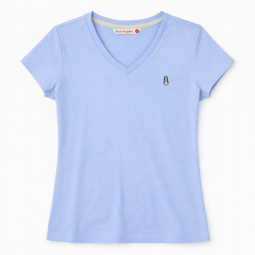 Ladies' V-Neck Tee | 100% Cotton | HLT409440