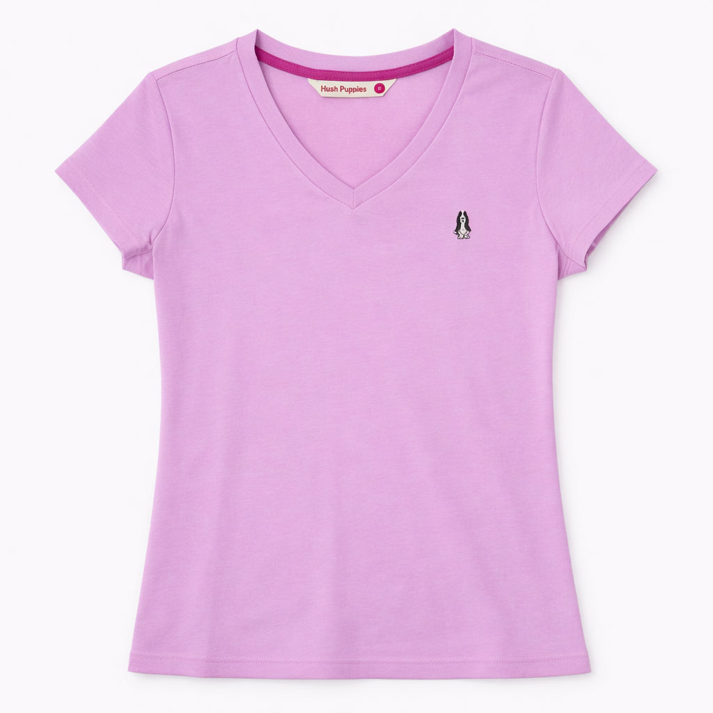 Ladies' V-Neck Tee | 100% Cotton | HLT409440