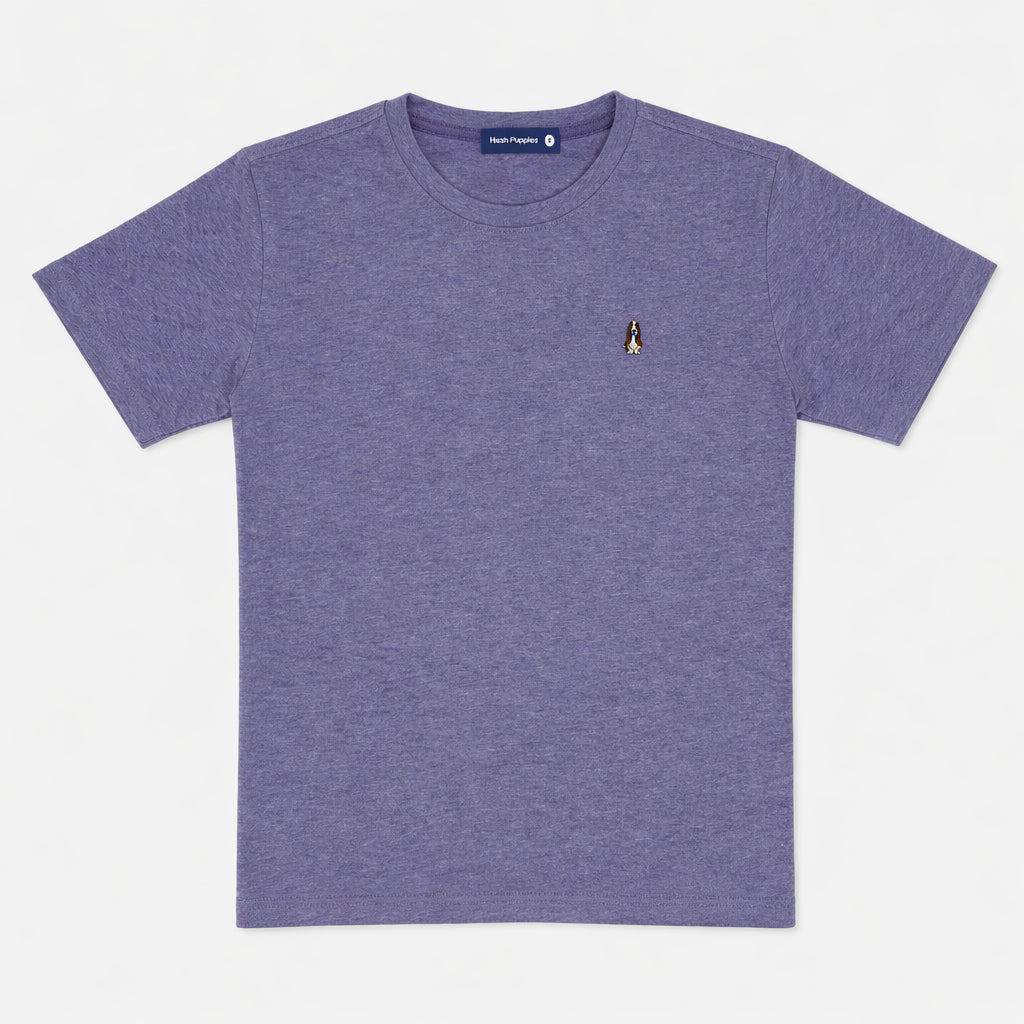 Men's Round-Neck Tee Melange | Cotton | HMT409418