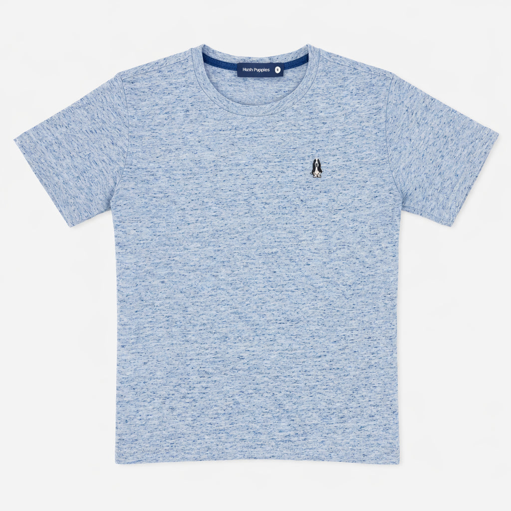 Men's Round-Neck Tee Melange | Cotton | HMT409418