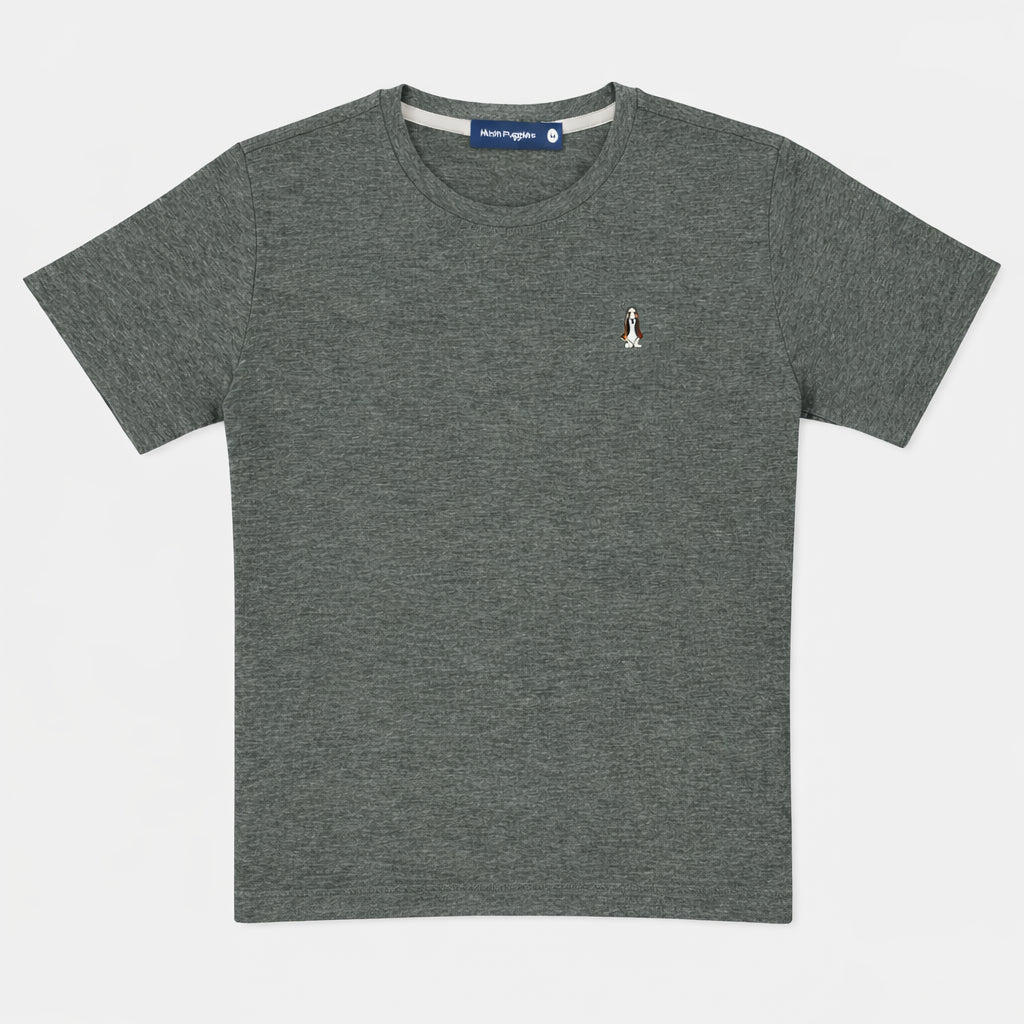 Men's Round-Neck Tee Melange | Cotton | HMT409418