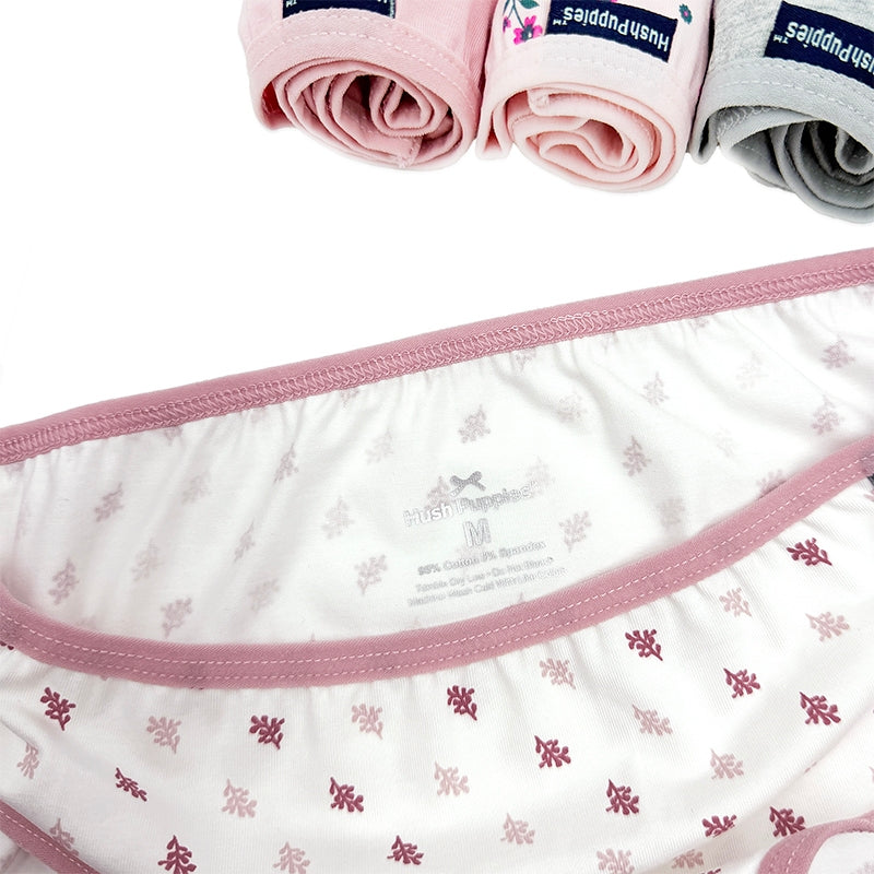 Flower Print Cotton Spandex Mini 5pcs Ladies Panties HLU449220