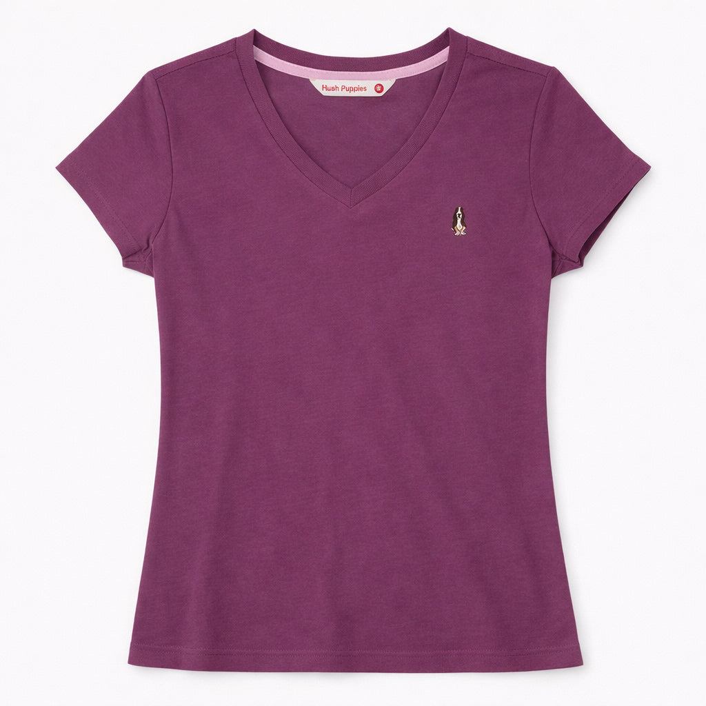 Ladies' V-Neck Tee | 100% Cotton | HLT409440