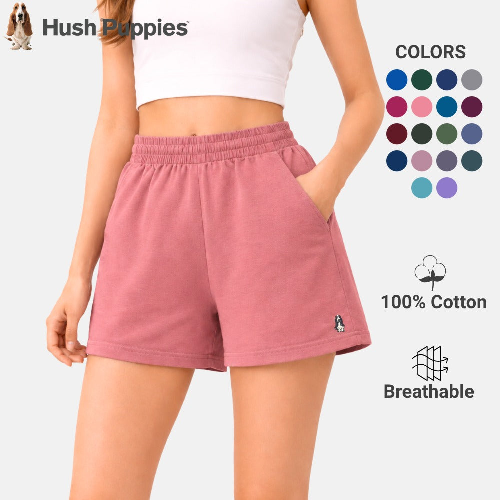 Ladies' Easy Shorts Solid | 100% Cotton | HLM609867