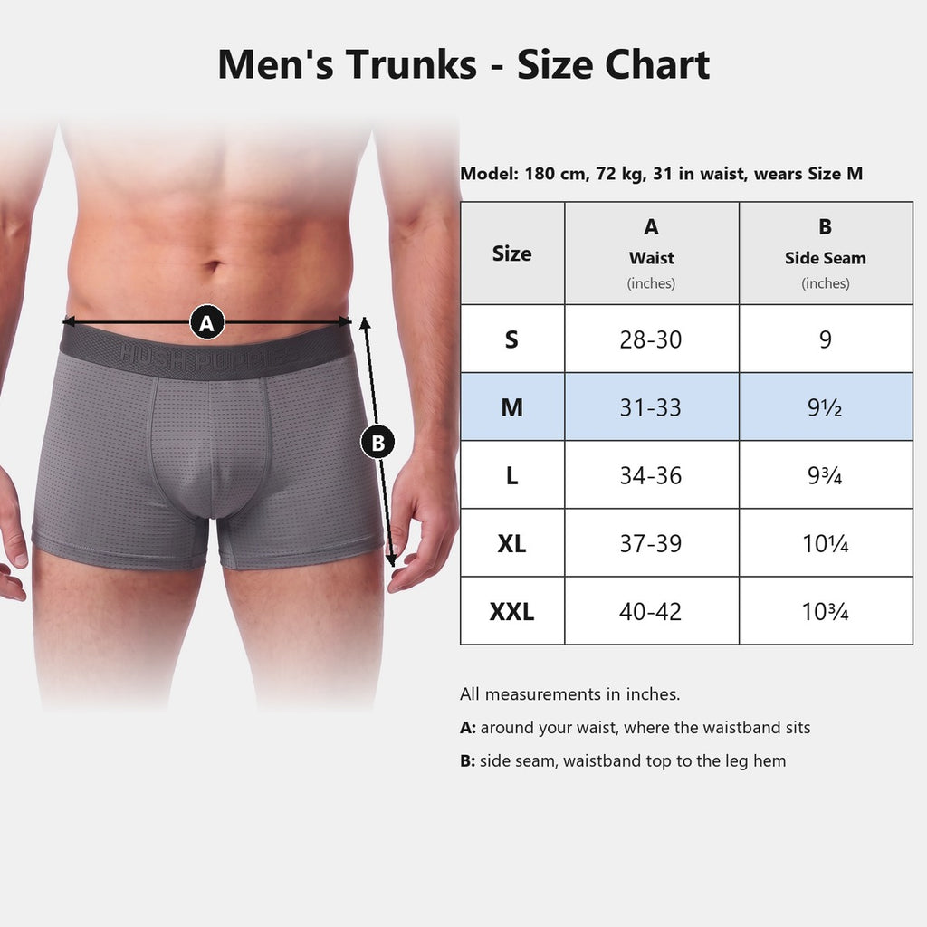 2pcs Men's Superfine Trunks | Microfiber Elastane | HMK671041