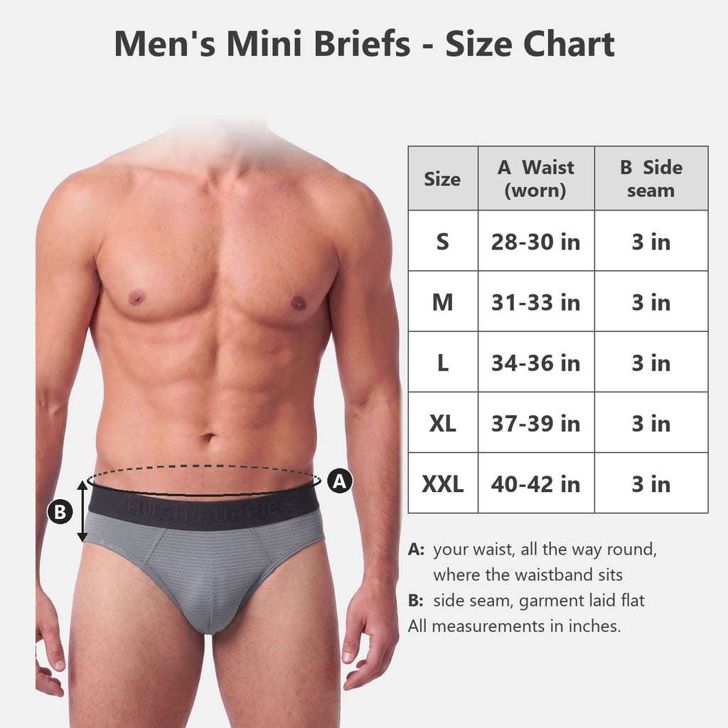 3pcs Men's Superfine Mini Briefs | Microfiber Elastane | HMB671040