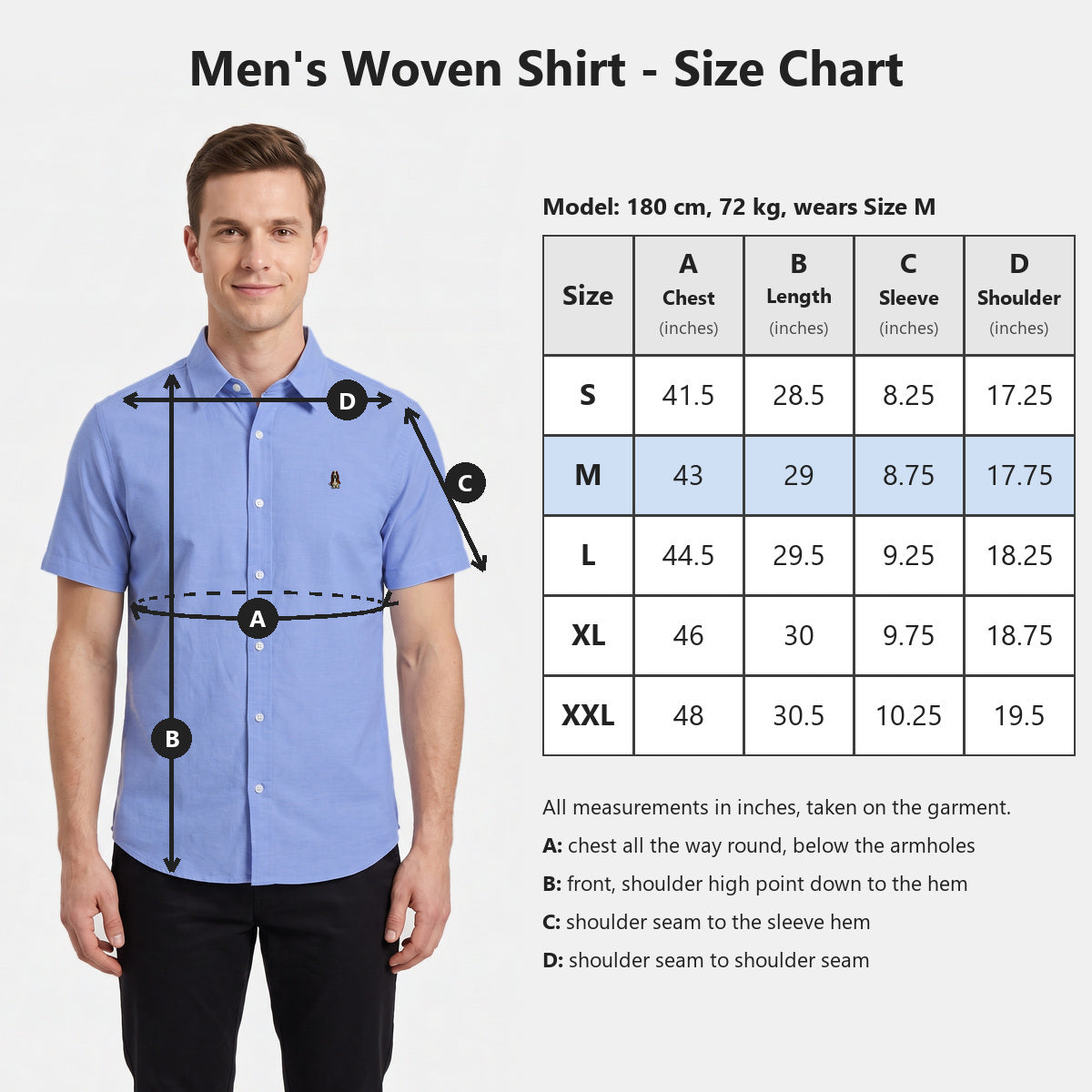 Men's Short Sleeve Oxford Shirt with Dog Embroidery | 100% Cotton | HMW651103