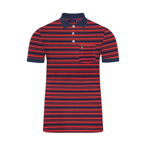 Hush Puppies Men's Yarn Dye Polo with Pocket Regular Fit | #HMP258201